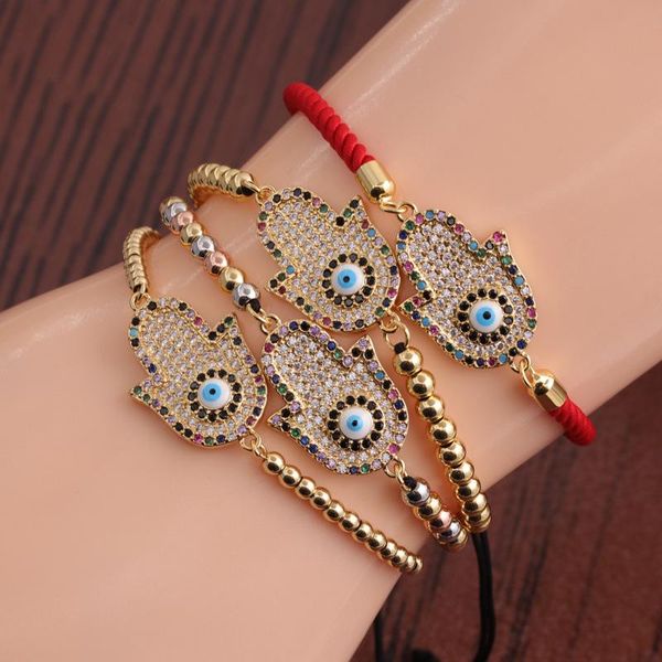 beaded, strands hamsa hand evil eye copper cz beads adjustable bracelet lucky turkish braided rope 5 styles for women men party jewelry, Black
beaded, strands hamsa hand evil eye copper cz beads adjustable bracelet lucky turkish braided rope 5 styles for women men party jewelry, Black