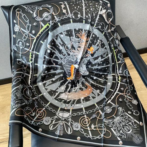 scarves skeleton knight scarf 100% twill silk women hand rolled edges 90*90cm double side printing, Blue;gray 
scarves skeleton knight scarf 100% twill silk women hand rolled edges 90*90cm double side printing, Blue;gray