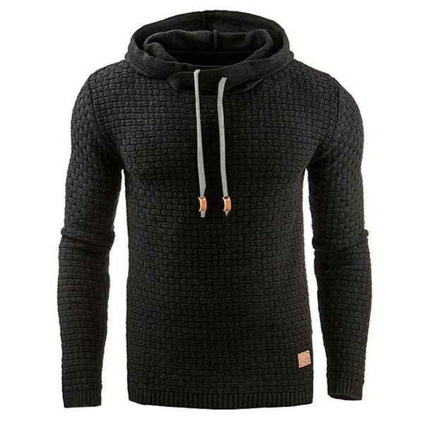 new men's solid color hoodie spring autumn and winter fashion versatile jacquard sweater trend, Black
new men's solid color hoodie spring autumn and winter fashion versatile jacquard sweater trend, Black