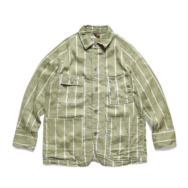 men's casual shirts 21aw kapital hirata hehong trend two-color cotton linen stripe loose casual jacket, White;black
men's casual shirts 21aw kapital hirata hehong trend two-color cotton linen stripe loose casual jacket, White;black
