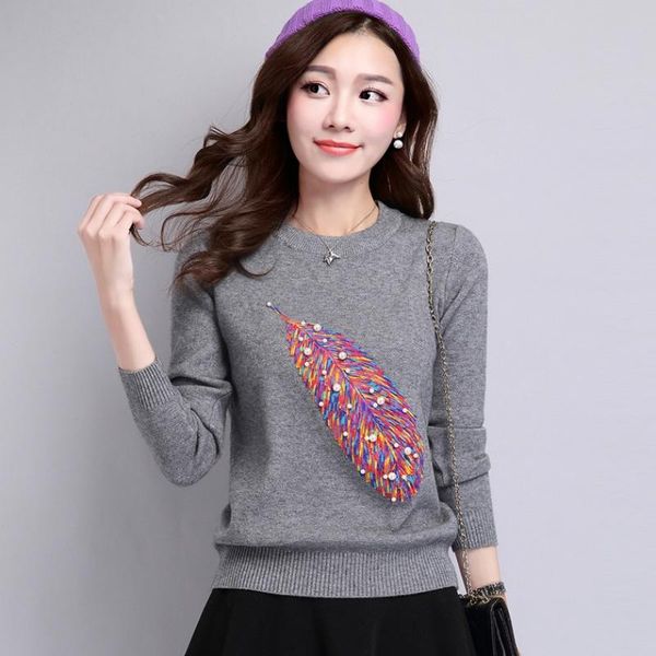 women's sweaters 2021 autumn winter for womens knitted cashmere pullovers bead thick korean loose warm female long sleeve, White;black
women's sweaters 2021 autumn winter for womens knitted cashmere pullovers bead thick korean loose warm female long sleeve, White;black