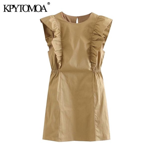 women sweet fashion ruffled mini dress vintage o neck sleeveless female dresses chic vestidos mujer 210420, Black;gray
women sweet fashion ruffled mini dress vintage o neck sleeveless female dresses chic vestidos mujer 210420, Black;gray
