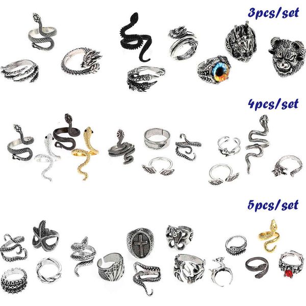 designer rings 3/4/5pcs retro snake set for men hip hop open adjustable punk finger cross evil eye ring male jewelry gothic gift, Golden;silver
designer rings 3/4/5pcs retro snake set for men hip hop open adjustable punk finger cross evil eye ring male jewelry gothic gift, Golden;silver