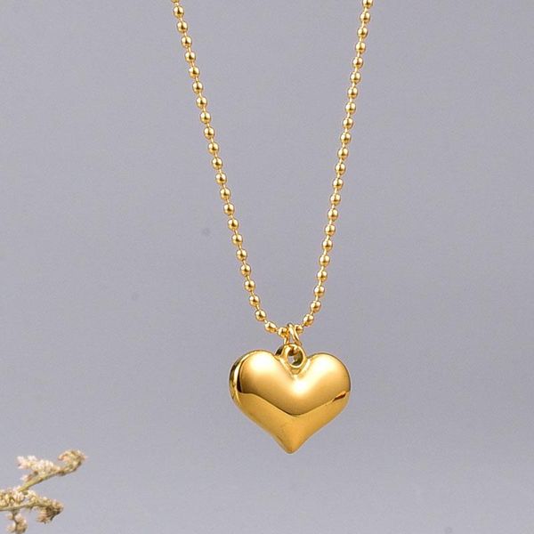 fashion bead chain peach hearts pendant necklace gold plated stainless steel women jewelry trendy necklaces, Silver
fashion bead chain peach hearts pendant necklace gold plated stainless steel women jewelry trendy necklaces, Silver