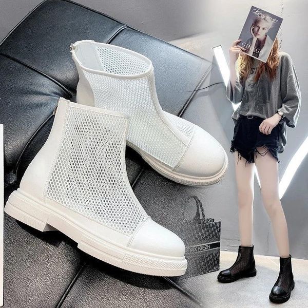 boots mesh sandals 2021 women's summer breathable version of low-tube zipper mother flat thick heel mid-heel, Black
boots mesh sandals 2021 women's summer breathable version of low-tube zipper mother flat thick heel mid-heel, Black