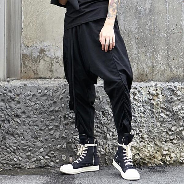 men's pants harlan spring and autumn personality drape ribbon design rock show hip hop fashion casual, Black
men's pants harlan spring and autumn personality drape ribbon design rock show hip hop fashion casual, Black