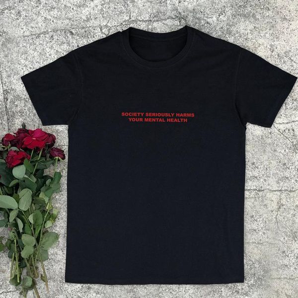 women's t-shirt society seriously harms your mental health funny t shirt women social distancing graphic tee pure cotton 90s punk style, White
women's t-shirt society seriously harms your mental health funny t shirt women social distancing graphic tee pure cotton 90s punk style, White