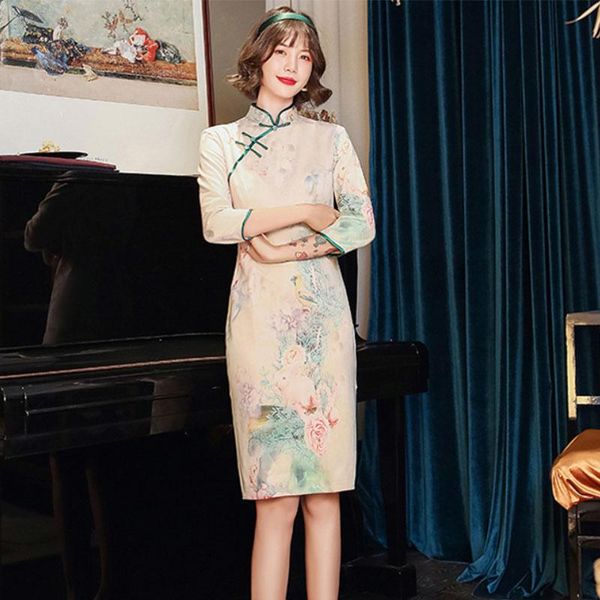 ethnic clothing chinese traditional women cheongsam dress 2021 classic mandarin collar qipao slim dresses size -3xl, Red
ethnic clothing chinese traditional women cheongsam dress 2021 classic mandarin collar qipao slim dresses size -3xl, Red