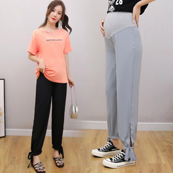 263# maternity pants summer casual chiffon plain loose comfy belly support elastic waist trousers bottoms, White
263# maternity pants summer casual chiffon plain loose comfy belly support elastic waist trousers bottoms, White