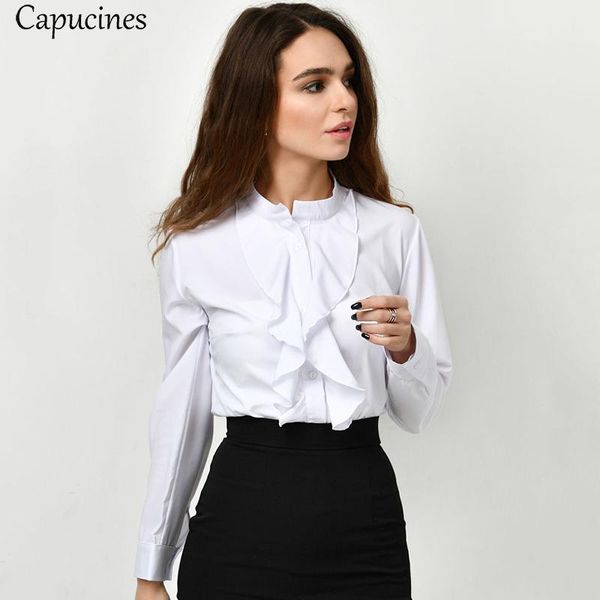 spring autumn white shirt ruffle trim solid color woman blouse long-sleeved o-neck casual blouses office lady wooden ears shirts women'
spring autumn white shirt ruffle trim solid color woman blouse long-sleeved o-neck casual blouses office lady wooden ears shirts women'