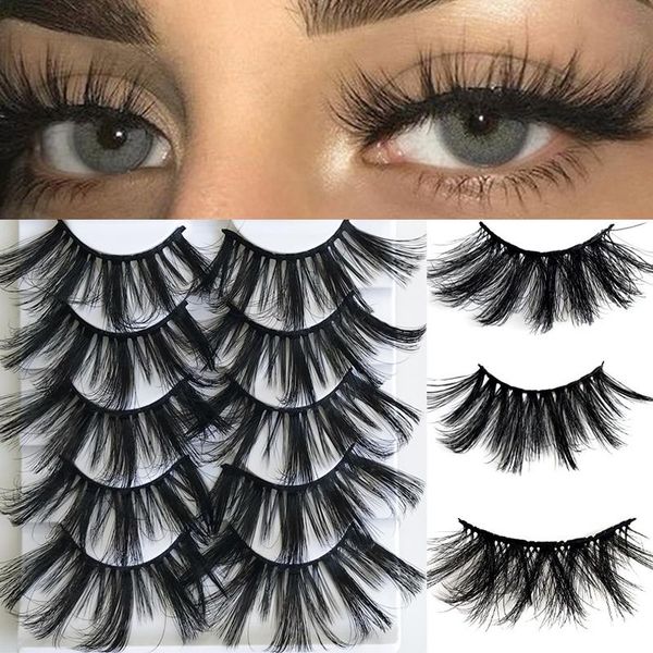 false eyelashes 5 pairs fake mink hair 6d soft fluffy voluminous thick natural long makeup beauty extension tools
false eyelashes 5 pairs fake mink hair 6d soft fluffy voluminous thick natural long makeup beauty extension tools