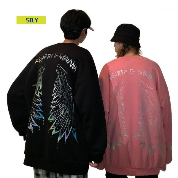 men's hoodies & sweatshirts hip hop streetwear reflective autumn couple women oversized 2021 man casual pullovers, Black
men's hoodies & sweatshirts hip hop streetwear reflective autumn couple women oversized 2021 man casual pullovers, Black
