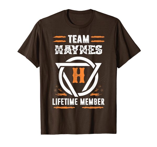 team haynes lifetime member gift for surname last name t-shirt, White;black 
team haynes lifetime member gift for surname last name t-shirt, White;black