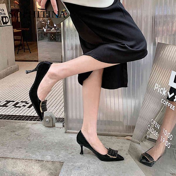 sophitina ladies high heels pointed toe stiletto shallow handmade shoes autumn solid color slip-on spring female pumps ao22 210513, Black
sophitina ladies high heels pointed toe stiletto shallow handmade shoes autumn solid color slip-on spring female pumps ao22 210513, Black