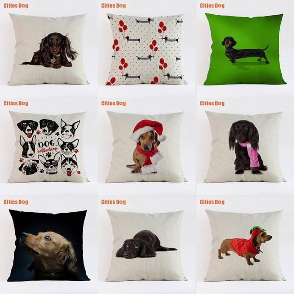 decorative pillows cushion covers 18year decoration gift animal dachshund dog linen 35x35 45x45 55x55cm pillowcase almofada cushion/decorati
decorative pillows cushion covers 18year decoration gift animal dachshund dog linen 35x35 45x45 55x55cm pillowcase almofada cushion/decorati