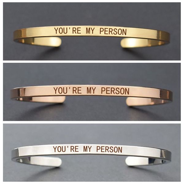 2021 new charm bracelets " you're my person couple bracelet women bangles engraving fashion cuff for lovers gifts dropshipping, Golden;silver
2021 new charm bracelets " you're my person couple bracelet women bangles engraving fashion cuff for lovers gifts dropshipping, Golden;silver