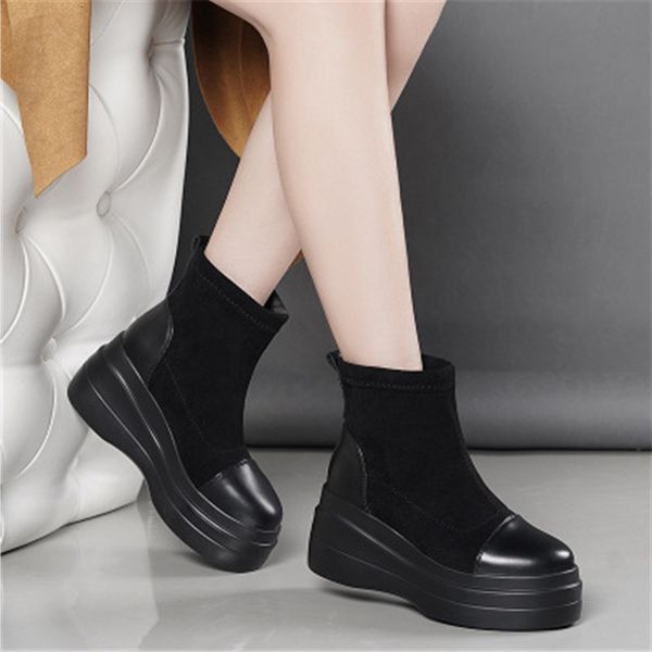 boots fashion high heels platform ankle for women booties woman thick bottom non-slip botas ladies winter warm plush 7ho5, Black 
boots fashion high heels platform ankle for women booties woman thick bottom non-slip botas ladies winter warm plush 7ho5, Black