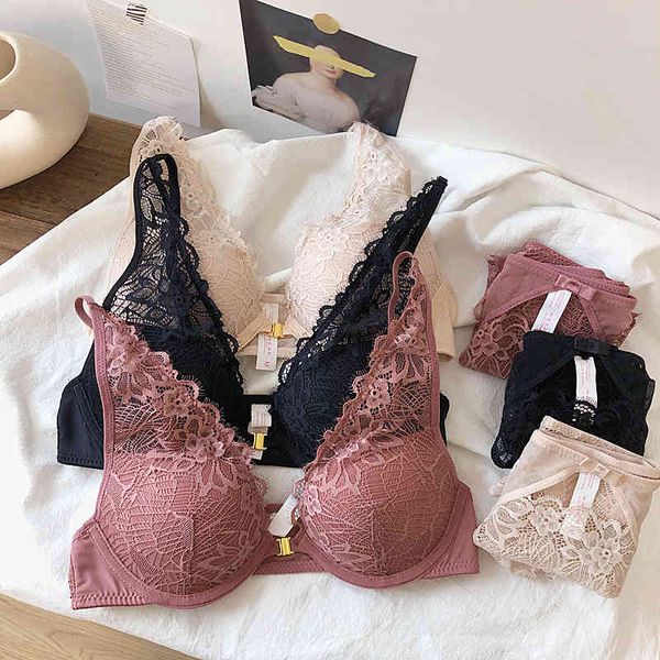 backless bra and panty set lace front closure seamless push up underwear deep-v neck brassiere briefs women lingerie sets, Red;black
backless bra and panty set lace front closure seamless push up underwear deep-v neck brassiere briefs women lingerie sets, Red;black