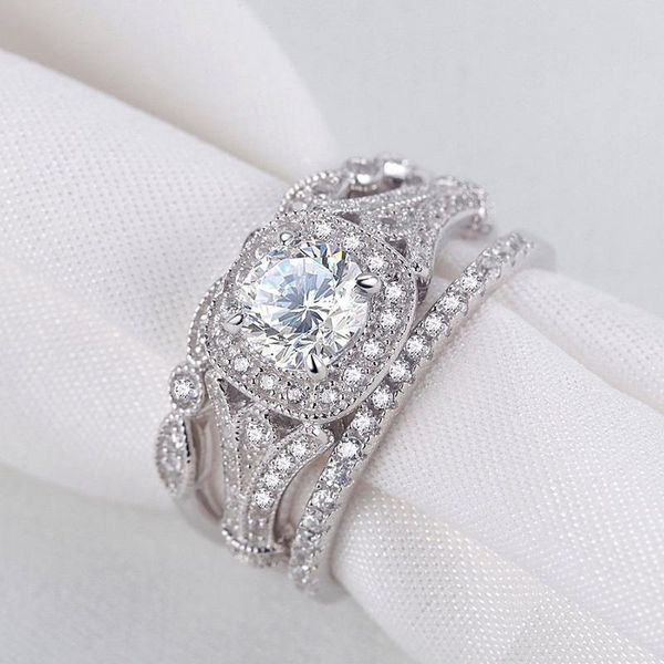 wedding rings white gold styles stackable party finger ring for women original fine jewelry gift sets, Slivery;golden
wedding rings white gold styles stackable party finger ring for women original fine jewelry gift sets, Slivery;golden