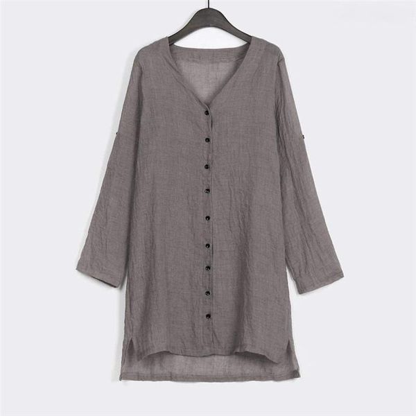 autumn clothes women cotton&linen solid long sleeve loose casual blouses fashion buttons thin outwear plus size women's & shirts, White
autumn clothes women cotton&linen solid long sleeve loose casual blouses fashion buttons thin outwear plus size women's & shirts, White