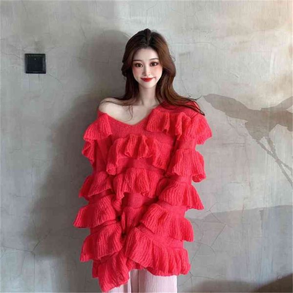 fashion solid color v-neck cake dresses sweater autumn layered ruffle loose short flared sleeve dress women uk616 210506, Black;gray
fashion solid color v-neck cake dresses sweater autumn layered ruffle loose short flared sleeve dress women uk616 210506, Black;gray
