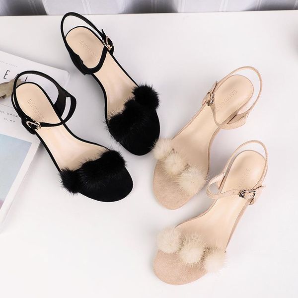 dress shoes luxury gladiator sandals women ankle strap chunky heel summer small ball sandale femme pompon sandalias 312, Black
dress shoes luxury gladiator sandals women ankle strap chunky heel summer small ball sandale femme pompon sandalias 312, Black