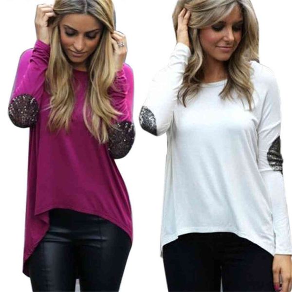 2021 women glitter patchwork loose white blouse autumn ladies fashion long sleeve casual shirts pullover sweatshirt
2021 women glitter patchwork loose white blouse autumn ladies fashion long sleeve casual shirts pullover sweatshirt