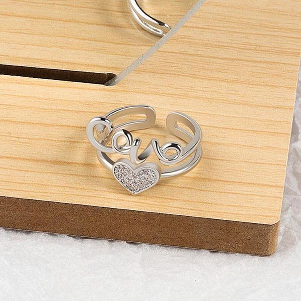 wedding rings kofsac romantic love ring for women silver color jewelry zircon heart double layer finger accessories girl valentine's da, Slivery;golden
wedding rings kofsac romantic love ring for women silver color jewelry zircon heart double layer finger accessories girl valentine's da, Slivery;golden