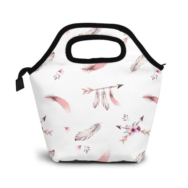bohoo - feathers coordinate pattern lunch bag lunch/ice bags portable insulated picnic box for women men organizer, Blue;pink
bohoo - feathers coordinate pattern lunch bag lunch/ice bags portable insulated picnic box for women men organizer, Blue;pink