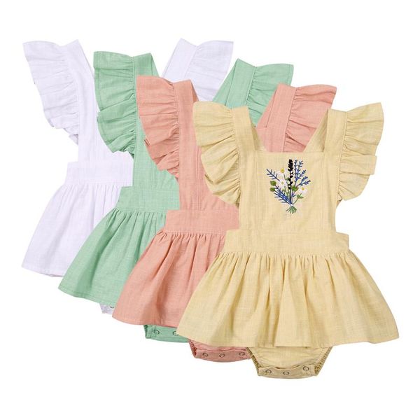 rompers 2021 baby girl summer bodysuit cute ruffle sleeve floral embroidery bodysuits tutu dress princess clothing party costume, Blue
rompers 2021 baby girl summer bodysuit cute ruffle sleeve floral embroidery bodysuits tutu dress princess clothing party costume, Blue
