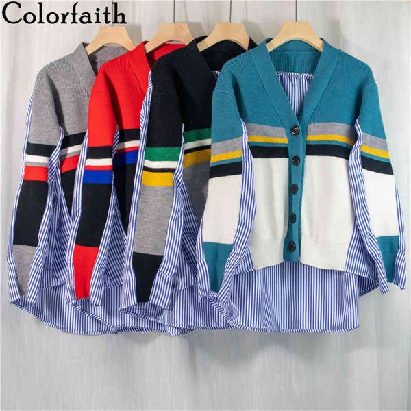 colorfaith autumn winter women's sweaters striped korean v-neck knitted buttons cardiagans patchwork lady knitwear swc1069 210413, White;black
colorfaith autumn winter women's sweaters striped korean v-neck knitted buttons cardiagans patchwork lady knitwear swc1069 210413, White;black