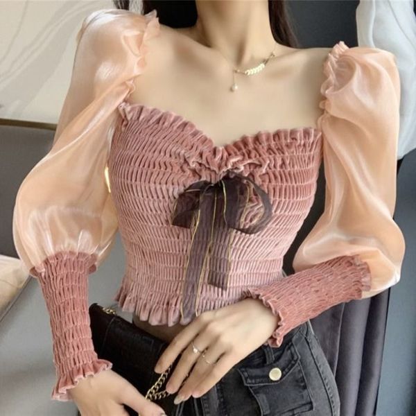 women spring fashion streetwear off shoulder puff sleeve velvet patchwork blouse blusas office lady shirt 210510, White
women spring fashion streetwear off shoulder puff sleeve velvet patchwork blouse blusas office lady shirt 210510, White