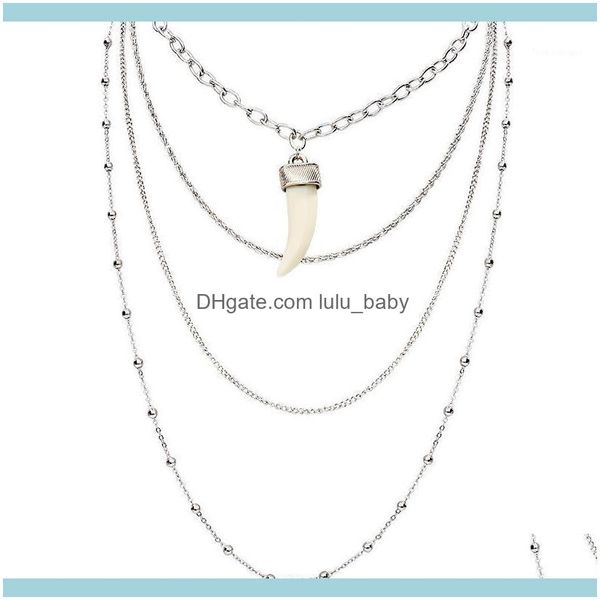 chains necklaces & pendants jewelrychains 4 layers wolf canine teeth pendant chain necklace multi-layer charm collar choker for women jewelr, Silver
chains necklaces & pendants jewelrychains 4 layers wolf canine teeth pendant chain necklace multi-layer charm collar choker for women jewelr, Silver