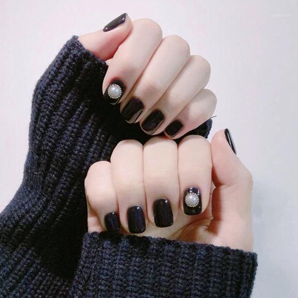 24pcs black round head false nails artificial plastic press on fake pearl decoration design nail extension manicure1, Red;gold
24pcs black round head false nails artificial plastic press on fake pearl decoration design nail extension manicure1, Red;gold