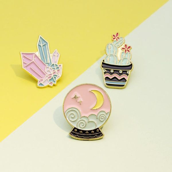 pins, brooches pink green blue crystal ball cluster enamel brooch blooming cactus lapel pins star moon flower cloud badge friend gift, Gray
pins, brooches pink green blue crystal ball cluster enamel brooch blooming cactus lapel pins star moon flower cloud badge friend gift, Gray