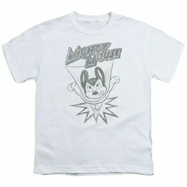 mighty mouse bursting out kids youth t shirt licensed classic cartoon tee white, White;black
mighty mouse bursting out kids youth t shirt licensed classic cartoon tee white, White;black