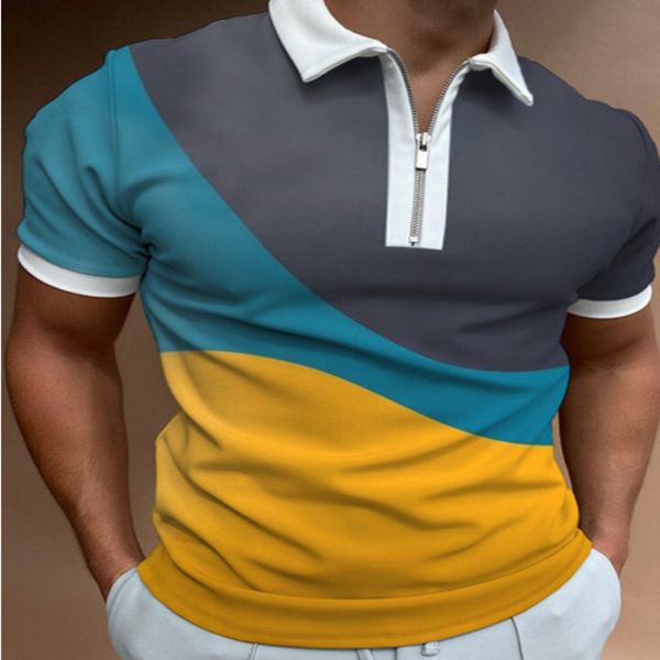 men's breathable polo shirt, short sve summer t-shirt, 3d contrast printing, top, White;black
men's breathable polo shirt, short sve summer t-shirt, 3d contrast printing, top, White;black