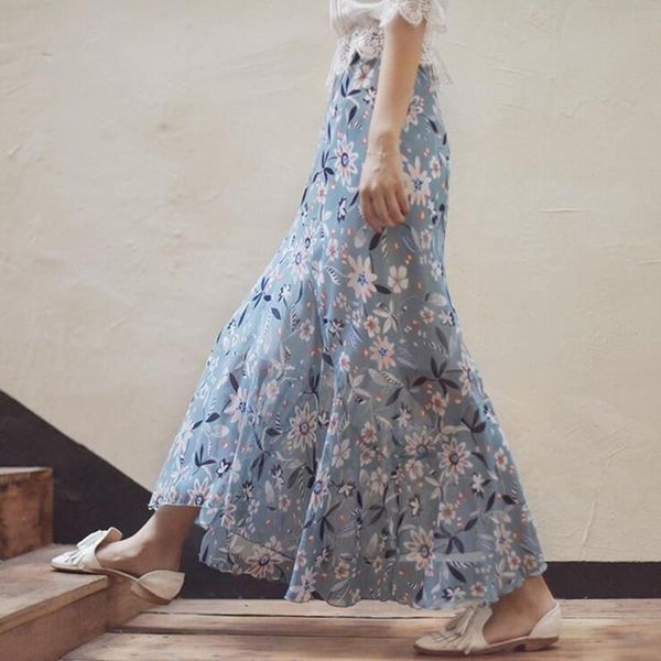 skirts chiffon skirt spring and summer girls female floral high waist irregular flounce a-word fashion print fishtail, Black
skirts chiffon skirt spring and summer girls female floral high waist irregular flounce a-word fashion print fishtail, Black