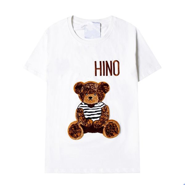 men's t-shirt fashion pure cotton round neck european and american fashion letter embroidery brown bear summer casual ladies short slee, White;black
men's t-shirt fashion pure cotton round neck european and american fashion letter embroidery brown bear summer casual ladies short slee, White;black