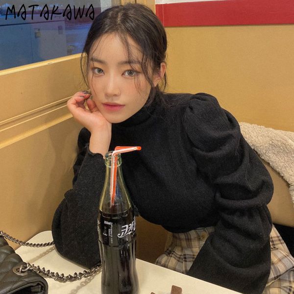 matakawa casual slim puff sleeve sanding inner sweaters for women korean autumn and winter turtleneck woman sweaters pullover 210513, White;black
matakawa casual slim puff sleeve sanding inner sweaters for women korean autumn and winter turtleneck woman sweaters pullover 210513, White;black
