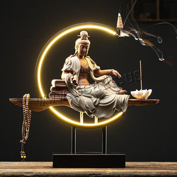 fragrance lamps 2021 home decor buddha backflow incense burner holder buddhist with light circle censer base ceramic
fragrance lamps 2021 home decor buddha backflow incense burner holder buddhist with light circle censer base ceramic