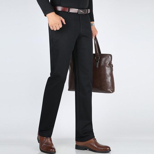 men's pants 996 men straight business casual office high waist luxury cotton stretch mid-age gentlemen simple loose fashion trousers, Black
men's pants 996 men straight business casual office high waist luxury cotton stretch mid-age gentlemen simple loose fashion trousers, Black