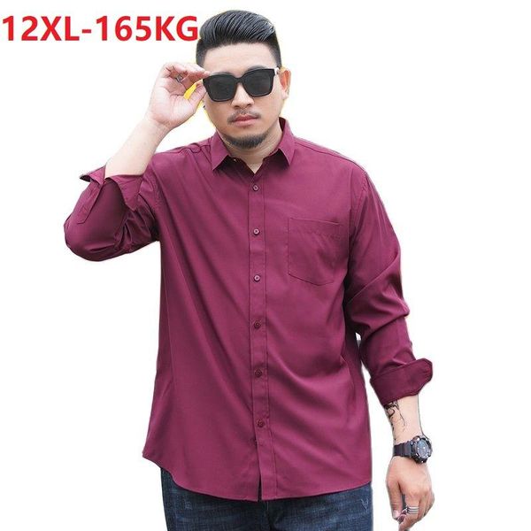 men's casual shirts autumn 10xl 12xl 11xl large size men shirt long sleeve purple blue business formal mens oversize office 66, White;black
men's casual shirts autumn 10xl 12xl 11xl large size men shirt long sleeve purple blue business formal mens oversize office 66, White;black