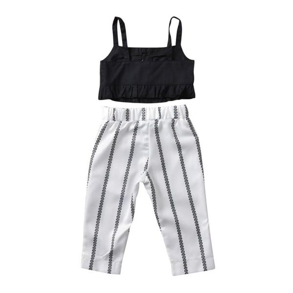clothing sets summer children girls set sling sleeveless vest +strip trousers outfit 1-5t style, White
clothing sets summer children girls set sling sleeveless vest +strip trousers outfit 1-5t style, White