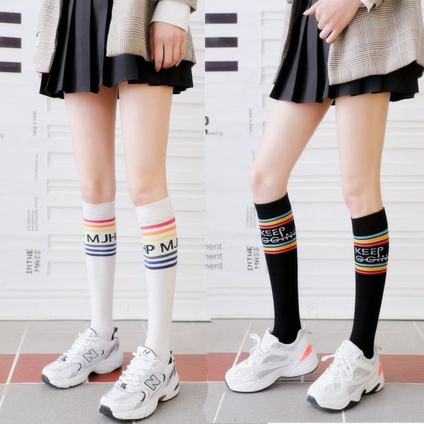 socks & hosiery four seasons woman long korean rainbow stripe letters cotton fashion colorful skateboard for jk girls, Black;white
socks & hosiery four seasons woman long korean rainbow stripe letters cotton fashion colorful skateboard for jk girls, Black;white