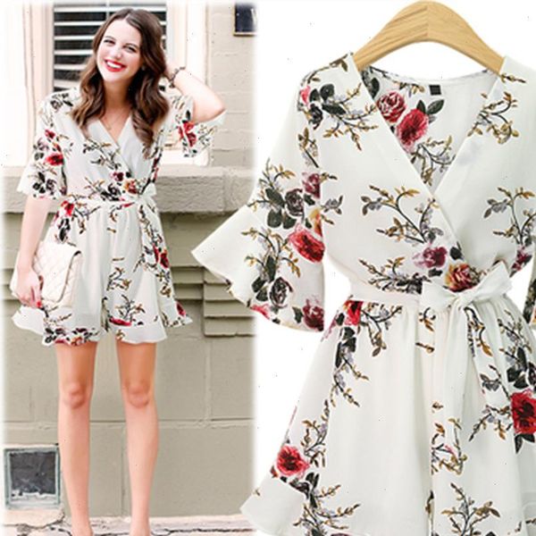 flower chiffon v neck women romper print beach playsuit short overalls casual boho bodysuit, Black;white
flower chiffon v neck women romper print beach playsuit short overalls casual boho bodysuit, Black;white