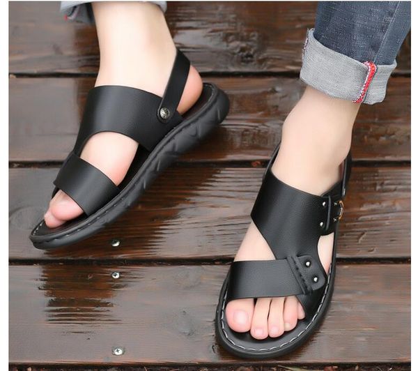 sandals mens pu material beach shoes summer sandal dual purpose sandals comfortable casual shoes men sandals, Black
sandals mens pu material beach shoes summer sandal dual purpose sandals comfortable casual shoes men sandals, Black