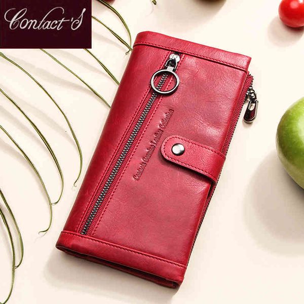 classic wallets contact's 100% genuine leather women luxury hasp coin purse rfid card holder s for clutch bag cartera mujer, Red;black
classic wallets contact's 100% genuine leather women luxury hasp coin purse rfid card holder s for clutch bag cartera mujer, Red;black