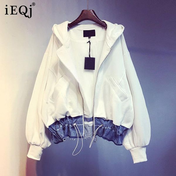 women's jackets ieqj loose korean style denim stitching cardigan short jacket spring autumn women coat fashion 2021 3f1400, Black;brown
women's jackets ieqj loose korean style denim stitching cardigan short jacket spring autumn women coat fashion 2021 3f1400, Black;brown