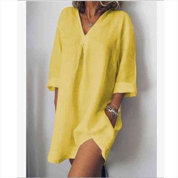loose shirt long sleeve womens dress v neck casual solid felman yellow home leisure linen pocket white vestidos 4xl, Black;gray
loose shirt long sleeve womens dress v neck casual solid felman yellow home leisure linen pocket white vestidos 4xl, Black;gray